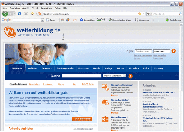 Großer Relaunch mit neuem Design und suchmaschinenoptimierter Programmierung