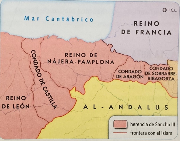 División del reino de Pamplona
