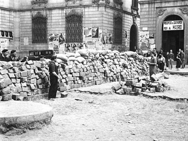 Huelga de obreros en Barcelona