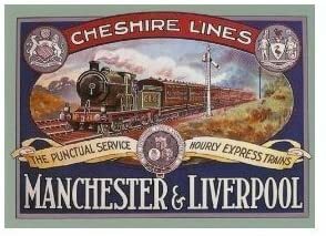Primer ferrocarril entre Liverpool y	Manchester