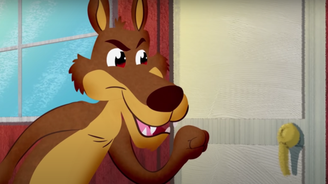 el astuto zorro se va rápido a la casa de la abuelita y envía a caperucita por el camino largo