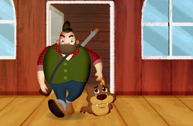 El cazador saca al lobo