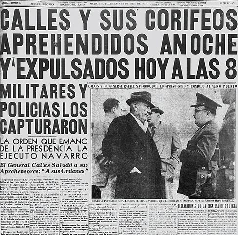 Lázaro Cárdenas Exilia a Plutarco Elías Calles