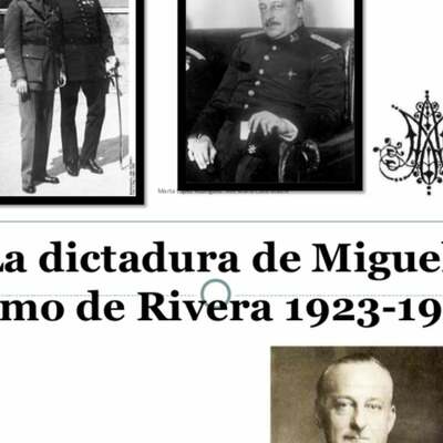 Timeline: Unidad 9: La crisis del sistema de la restauración y la caída de la monarquía (1902-1931). La dictadura de Primo Rivera (1923-1930)