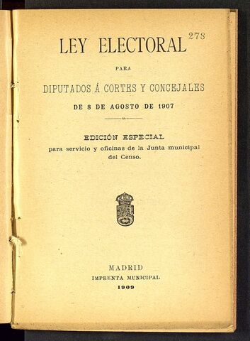 Leyes de administración local y electoral