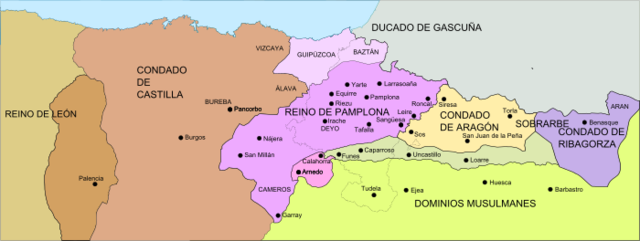 La división del reino de Pamplona