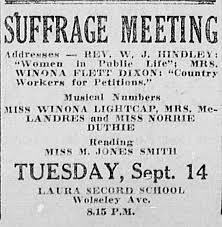 Woman suffrage 1920s and 30s