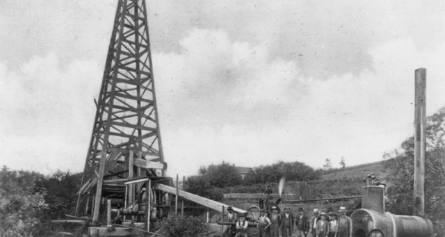 Perforación del primer pozo de petróleo en Titusville (EEUU)