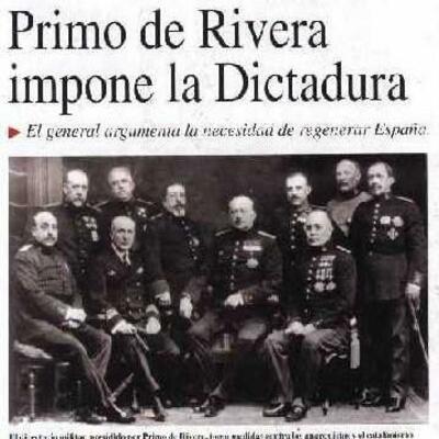Timeline: Dicradura de Primo de Rivera.
