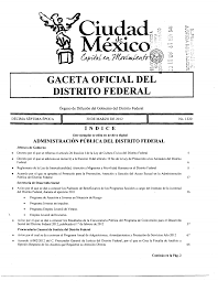 Publicación en la Gaceta Oficial del Distrito Federal la LNDF