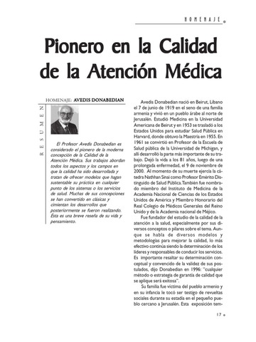 Volumen “La calidad de la atención medica”