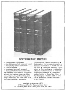 "Encyclopedia of Bioethics"