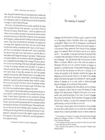 The Meaning of 'Meaning'