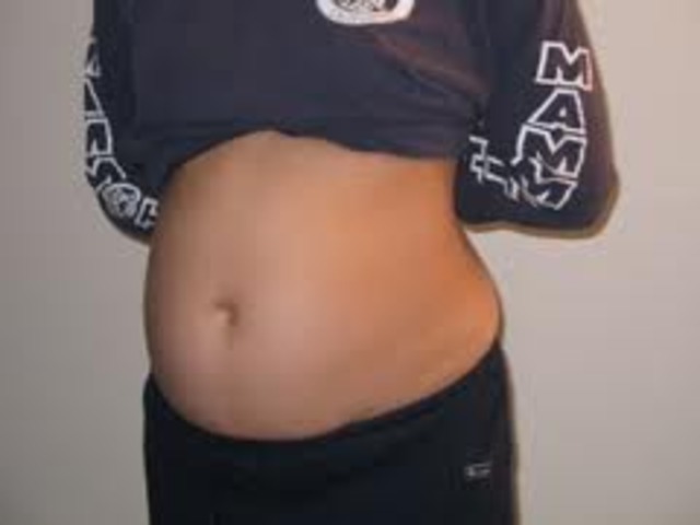 mother belly looks like this