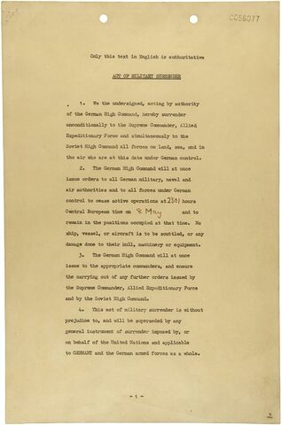 Surrender of Germany