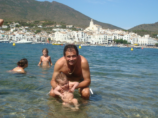 Primer bany a la platja