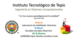 Timeline: 1.2 Los nuevos paradigmas de la realidad - JonathanLópez