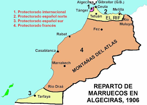 Protectorado de España y Francia sobre Marruecos (marzo)