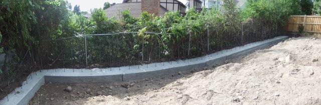 Retainig wall footing (rear of lot)
