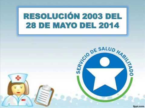 Resolución 2003 de 2014