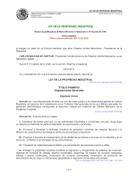 Ley de la Propiedad Industrial publicada en el DOF