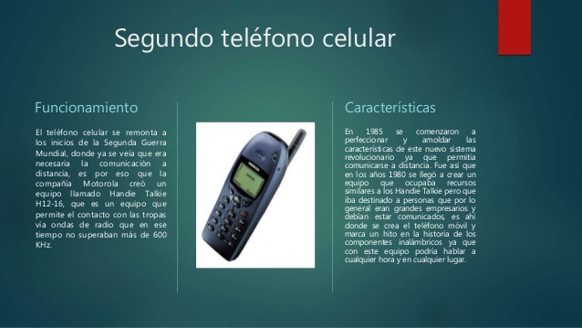 2 generacion del telefono movil