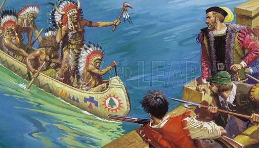 Cartier Returns to Quebec Winter- kidnaps Chief