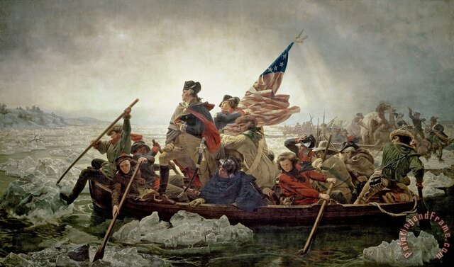 George Washington crosses the Delaware River