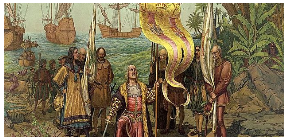 COLOMBUS LANDS IN AMERICA