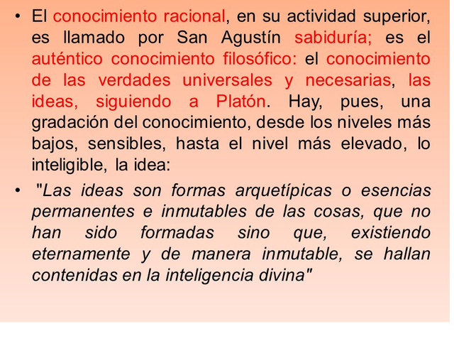 SAN AGUSTIN Y EL CONOCIMIENTO