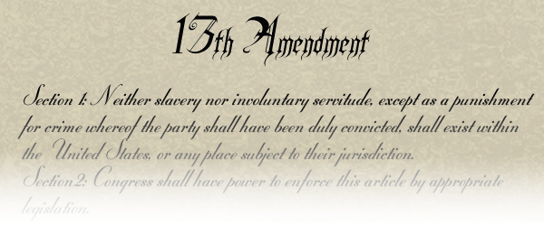 Congress Approves 13th Amendment