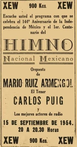 1854 Himno Nacional