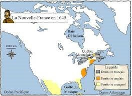 Territoire de la Nouvelle France en 1645