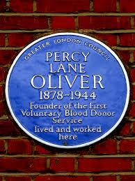 Percy Oliver established the first blood donor service
