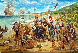 Colón en su Segundo Viaje  América