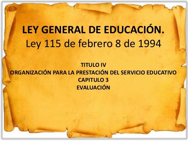 Ley general de educacion - ministerio de educacion