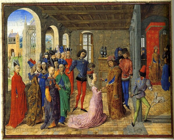 Wedding between King Sigfrid and Skuld Hranesdottir