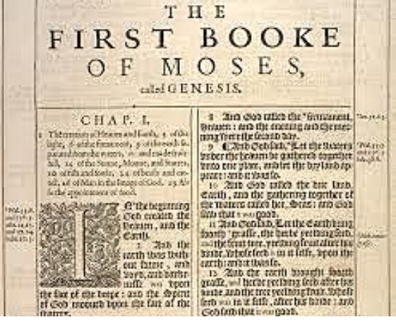 King James translation of the Bible *1620