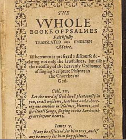 Bay Psalm Book: first book printed in America