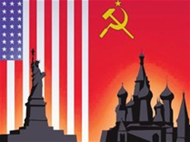 Estados Unidos y la Unión Soviética como superpotencias mundiales