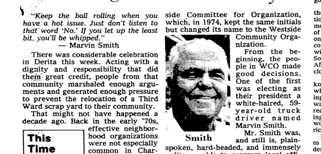 Establishment of district representation on City Council in 1977 for adequate representation of the Westside on City Council