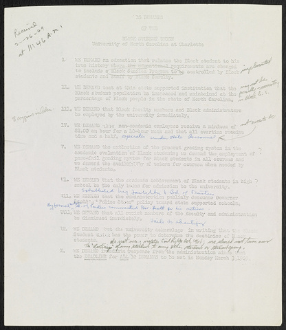 Admin responds poorly to demands by Black students