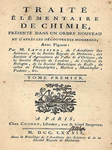 Publicación del Tratado elemental de química.