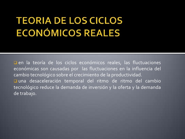 Teoría de los Ciclos Reales