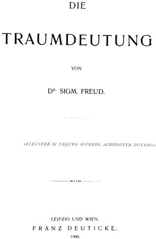 Se publica "La interpretación de los sueños" por Freud.