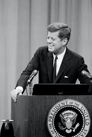 JFK gives the "New Frontier" speech