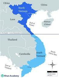 •	Vietnam Independence but Country Split at 17th Parallel (1954)