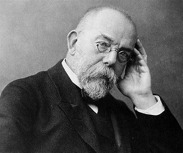 Robert Koch y la teoría microbiana de la enfermedad.