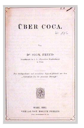 Freud publica sus primeros artículos con el uso de la cocaína con fines terapéutico