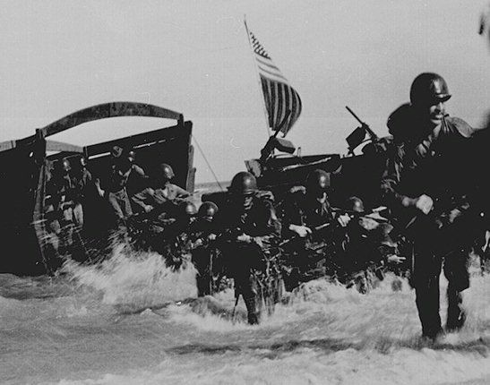 American troops begin invasion off Wakde Island